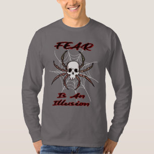 Fear Is An Illusion - Creepy Skull Spider T-Shirt