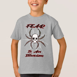 Fear Is An Illusion - Creepy Skull Spider T-Shirt