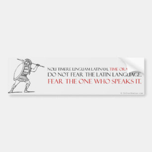 Fear Latin Students (Spartan Warrior) Bumper Sticker