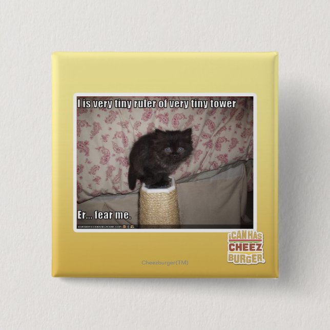 Fear me 15 cm square badge (Front)