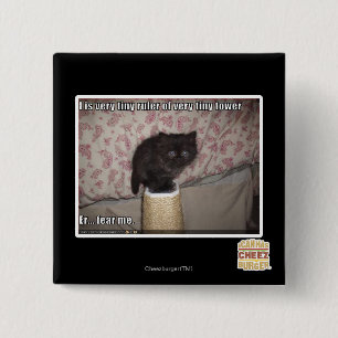 Fear me 15 cm square badge