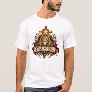 Fear No Evil Sacred Christian Emblem T-Shirt