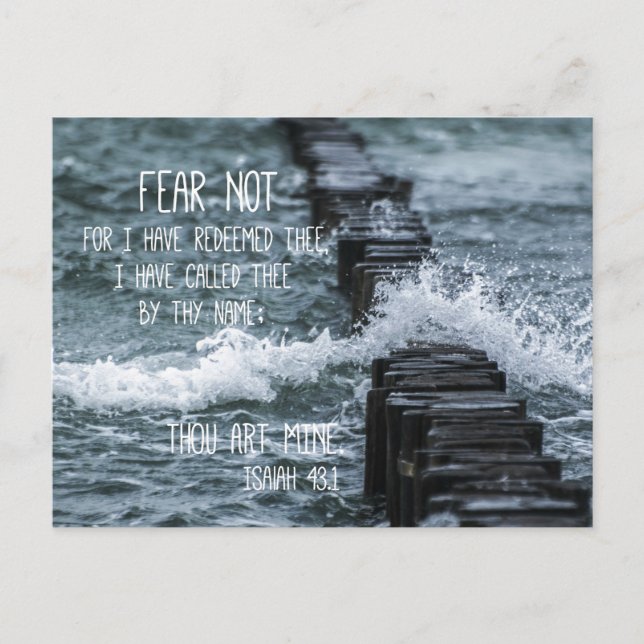 Fear Not Bible Verse Postcard (Front)
