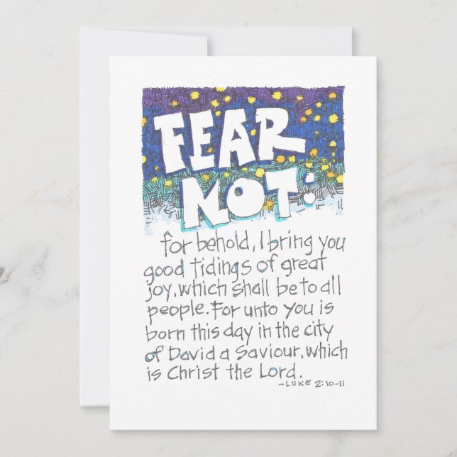 FEAR NOT CARD (Front)