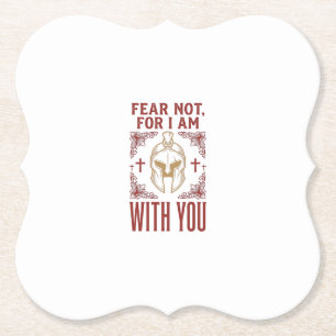 Fear Not Christian Warrior Vintage T-Shirt_1 Paper Coaster