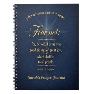 Fear Not Christmas 2026 Scripture Gold Typography Notebook