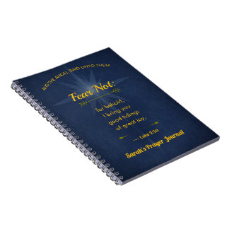 Fear Not Christmas 2026 Scripture Gold Typography Notebook