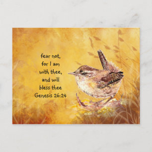 Fear Not Encouragement Watercolor Bird Postcard
