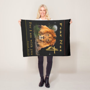 Fear Not for I am With thee Fleece Blanket