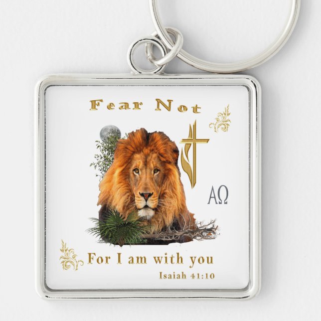 Fear Not for I am With thee Key Ring (Front)