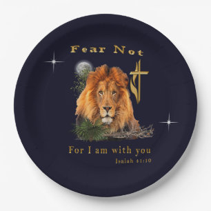 Fear Not for I am With thee Paper Plate