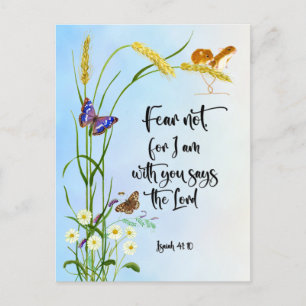 Fear Not for I am with you Isaiah 41: 10 Postcard