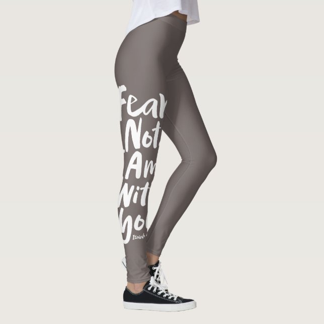 FEAR NOT, I AM with you Christian Cross God Jesus Leggings (Right)