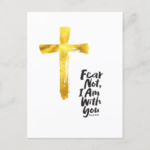 FEAR NOT, I AM with you Christian - Isaiah 41:10 Holiday Postcard