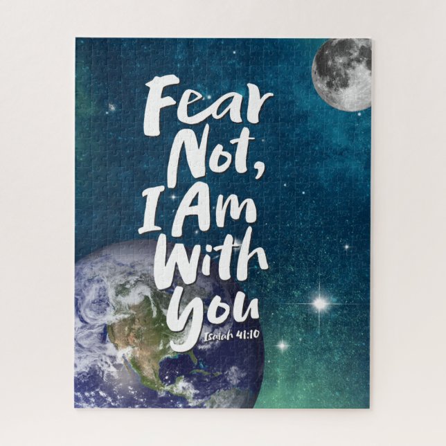 FEAR NOT, I AM with you Christian - Isaiah 41:10 Jigsaw Puzzle (Vertical)