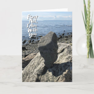 FEAR NOT, I AM with you - Jesus Rock  Isaiah 41:10 Holiday Card