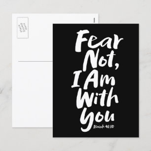 FEAR NOT, I AM with you - Religious Hope God Jesus Holiday Postcard