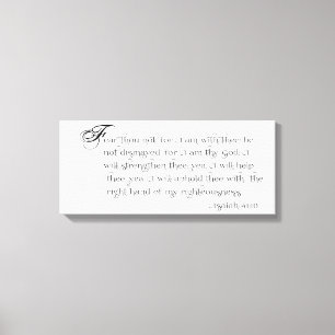 Fear Not - Isaiah 41:10 Typography canvas Print