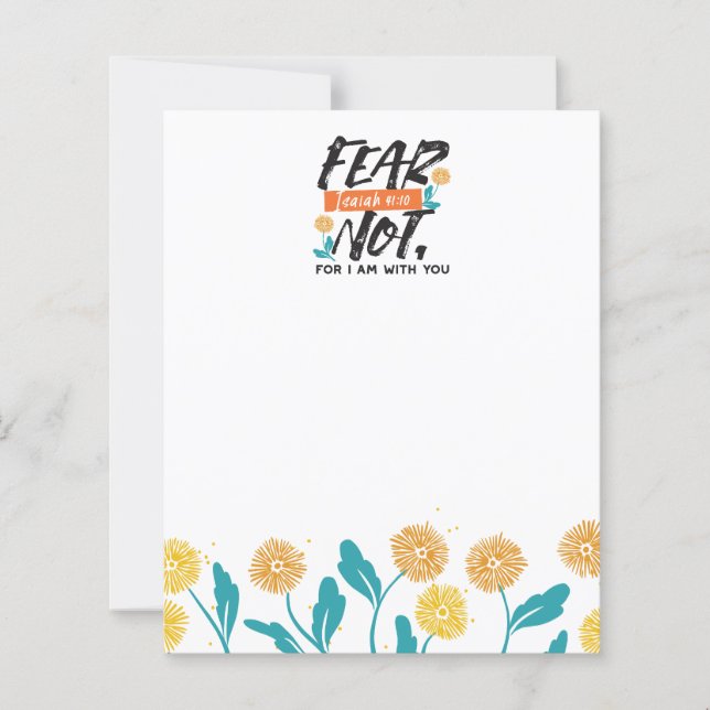 Fear Not Isaiah Bible Verse Inspirational Design (Front)