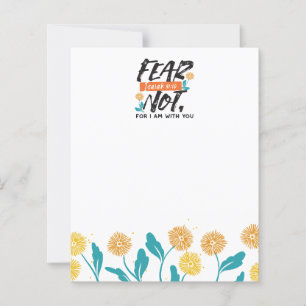 Fear Not Isaiah Bible Verse Inspirational Design