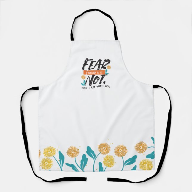 Fear Not Isaiah Bible Verse Inspirational Design Apron (Front)