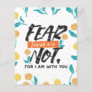 Fear Not Isaiah Bible Verse Inspirational Design Flyer