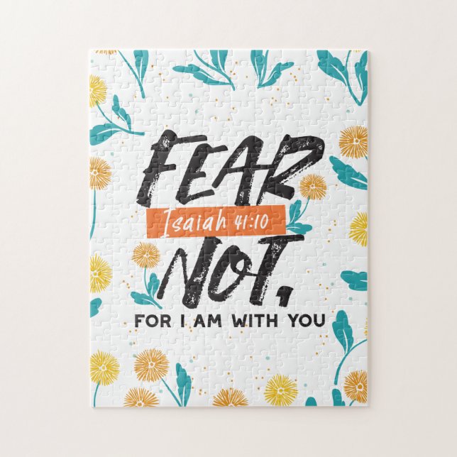 Fear Not Isaiah Bible Verse Inspirational Design Jigsaw Puzzle (Vertical)