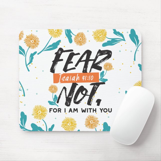Fear Not Isaiah Bible Verse Inspirational Design Mouse Mat (With Mouse)