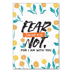 Fear Not Isaiah Bible Verse Inspirational Design Table Number