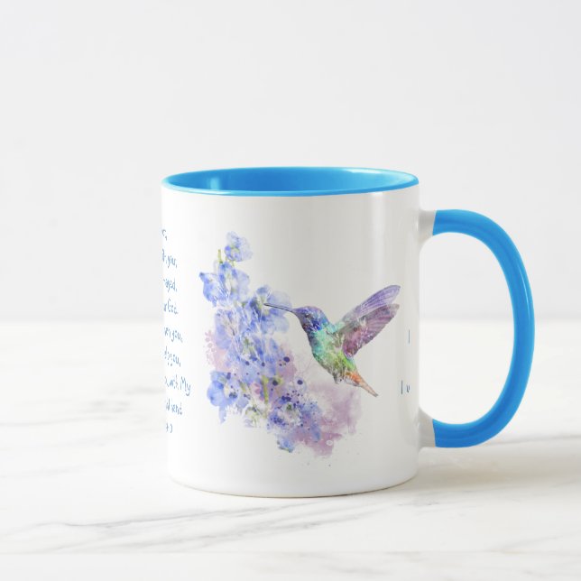 Fear Not, Isaiah Scripture Dragonfly Watercolor Mug (Right)