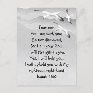 Fear Not, Isaiah Scripture I am with You Isaiah Co Postcard