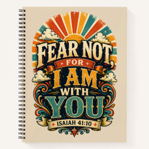 Fear Not Retro Christian Sunburst Vintage Prayer Notebook