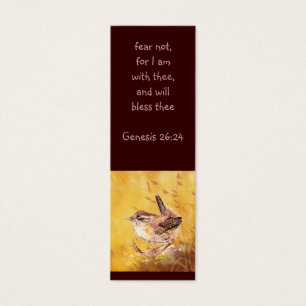 Fear not Scripture Watercolor Bird Bookmark