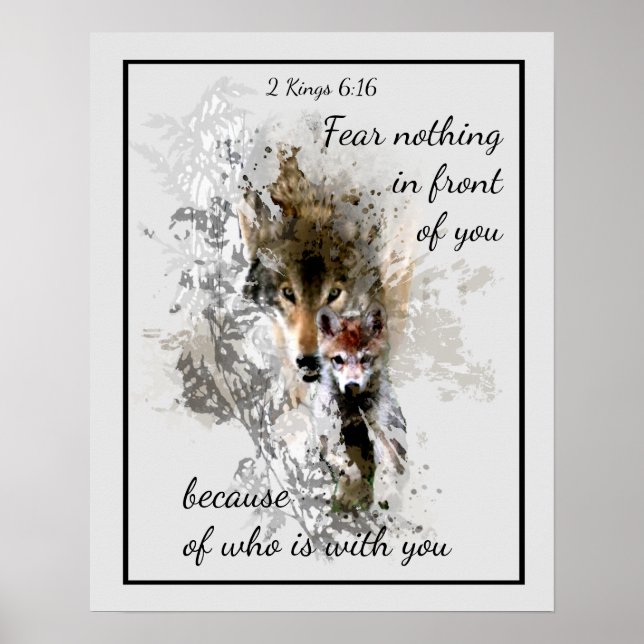 Fear Nothing in front of you Inspirational Quote Poster (Front)