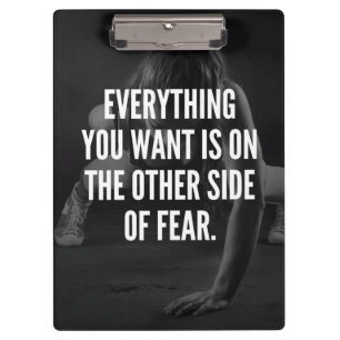 FEAR NOTHING - Women's Workout Motivational Clipboard