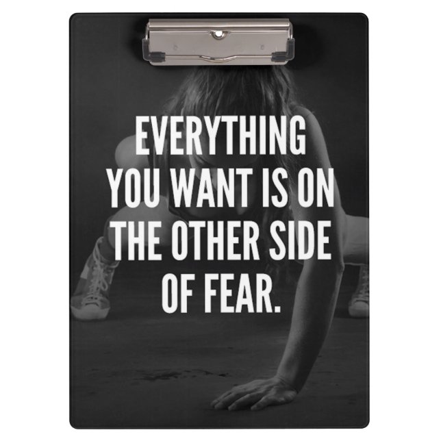 FEAR NOTHING - Women's Workout Motivational Clipboard (Front)