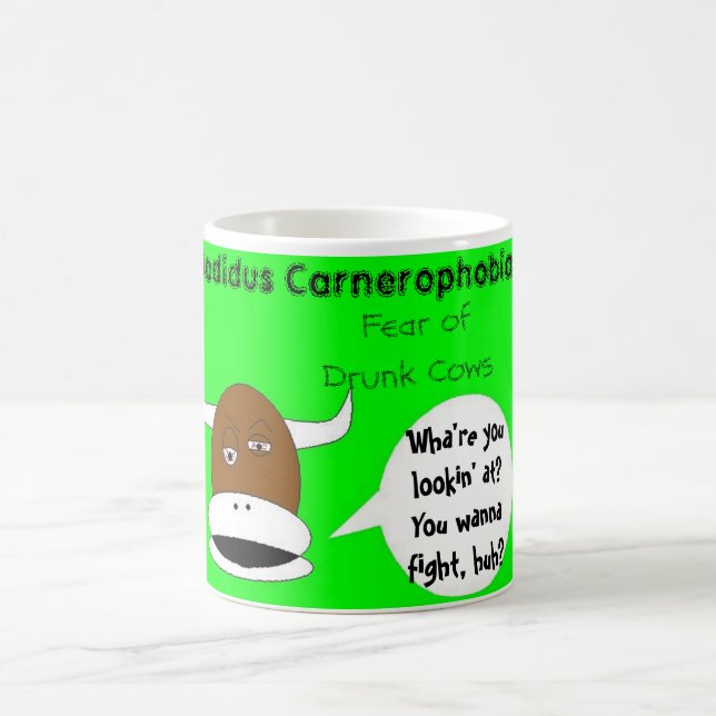 Fear of Drunk Cows Coffee Mug (Center)