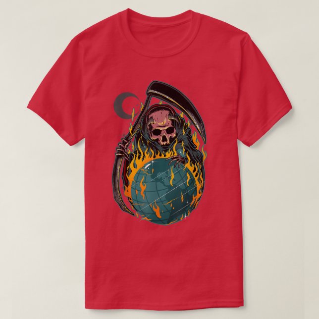 Fear Reaper Devil Grim Reaper Death Soul Collector T-Shirt (Design Front)