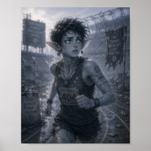 Fear / Runner / Ruined Stadium Poster
