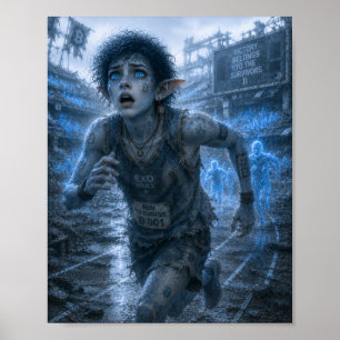 Fear / Runner / Ruined Stadium Poster