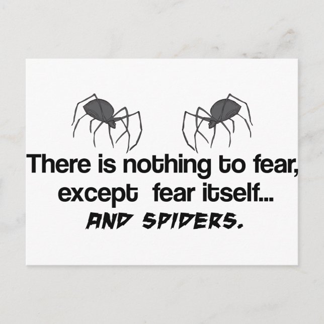 Fear Spiders Postcard (Front)