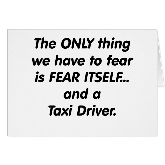 Fear Taxi Driver (Front Horizontal)