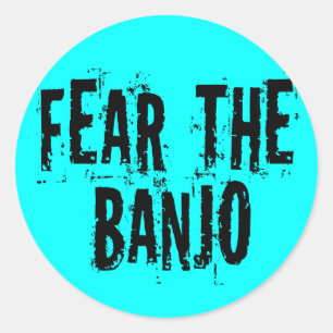 Fear The Banjo Classic Round Sticker