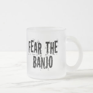 Fear The Banjo Frosted Glass Coffee Mug