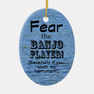Fear The Banjo Player Ceramic Tree Decoration