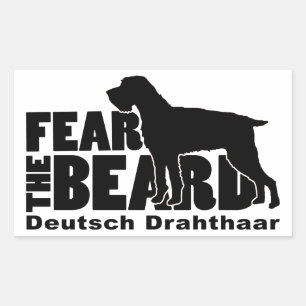 Fear the Beard - Deutsch Drahthaar Gear Rectangular Sticker