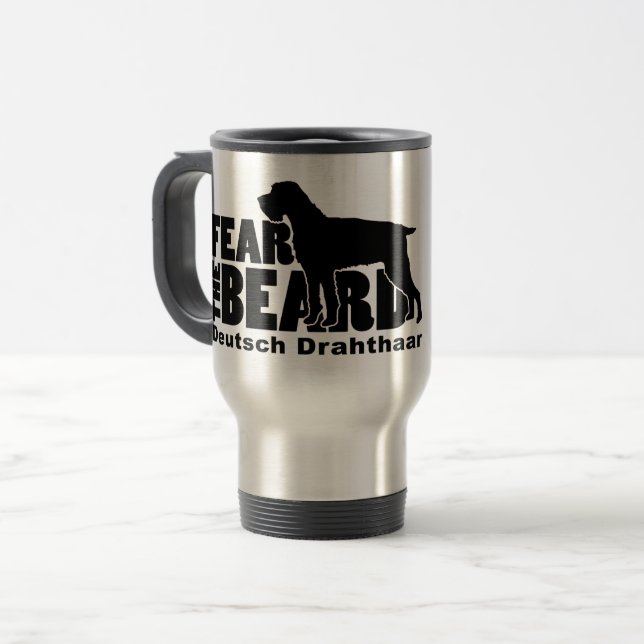 Fear the Beard - Deutsch Drahthaar Gear Travel Mug (Front Left)