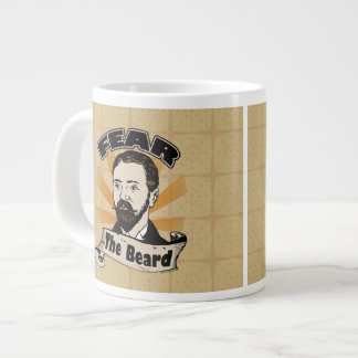Fear the Beard, Funny Moustache Large Coffee Mug