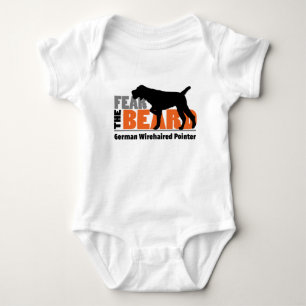 Fear the Beard - German Wirehaired Pointer Baby Bodysuit