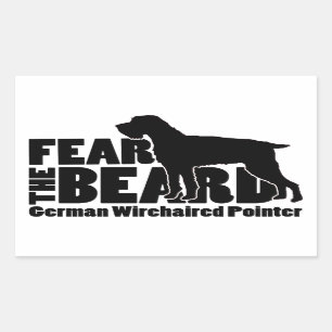 Fear the Beard - German Wirehaired Pointer Gear Rectangular Sticker